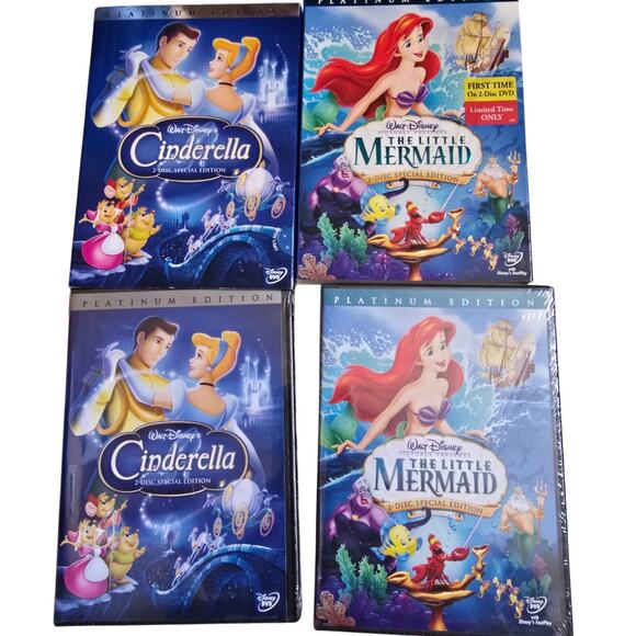 Disney Platinum Edition Cinderella & Little Mermaid - NIB - Picture 3 of 5
